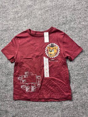 Five Nights at Freddy's Size Small 6-7 Maroon, Kids T-shirt